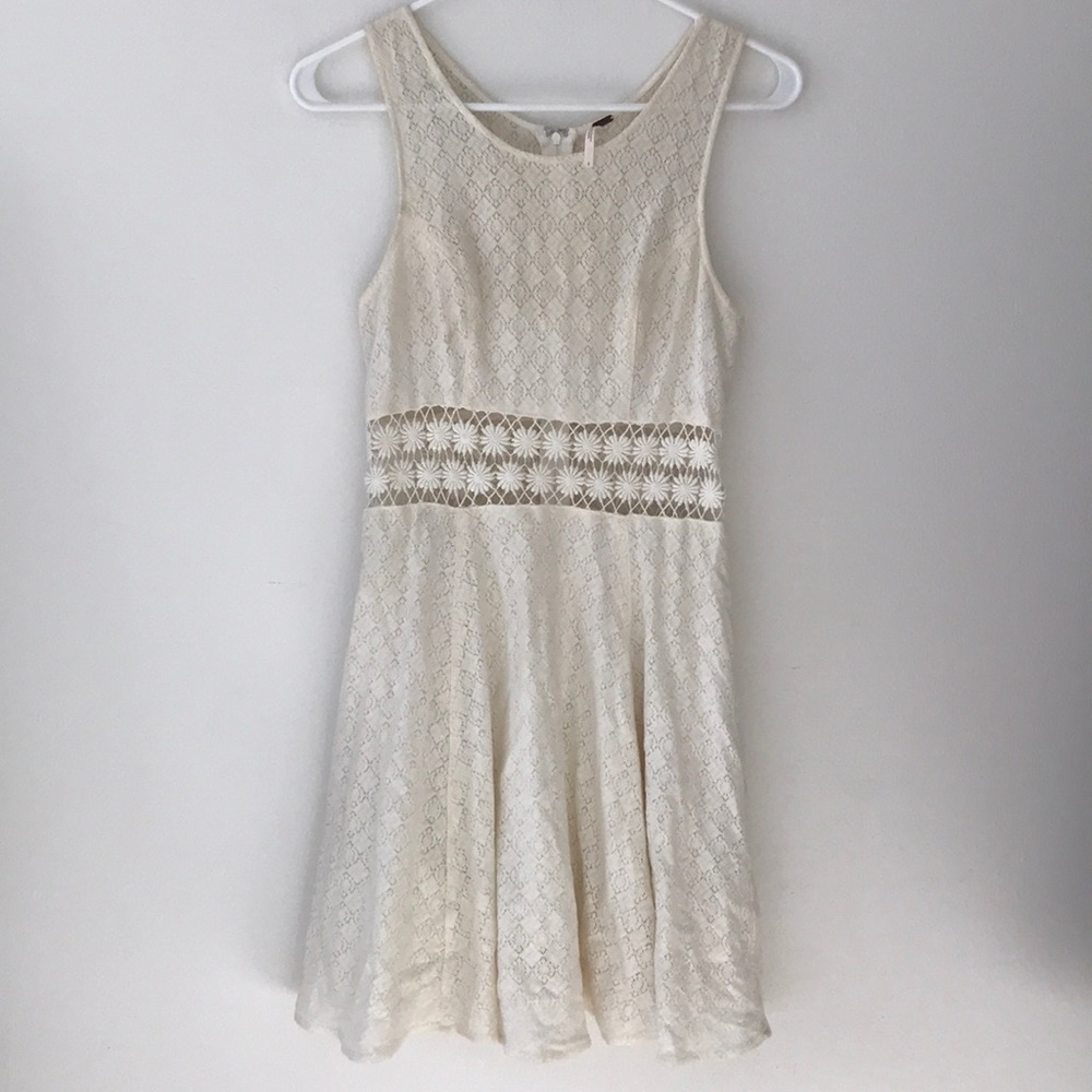 Free People white skater dress